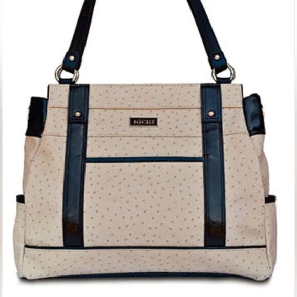 Miche Lacy Prima Cream & Black Faux Leather Shell - Picture 1 of 6